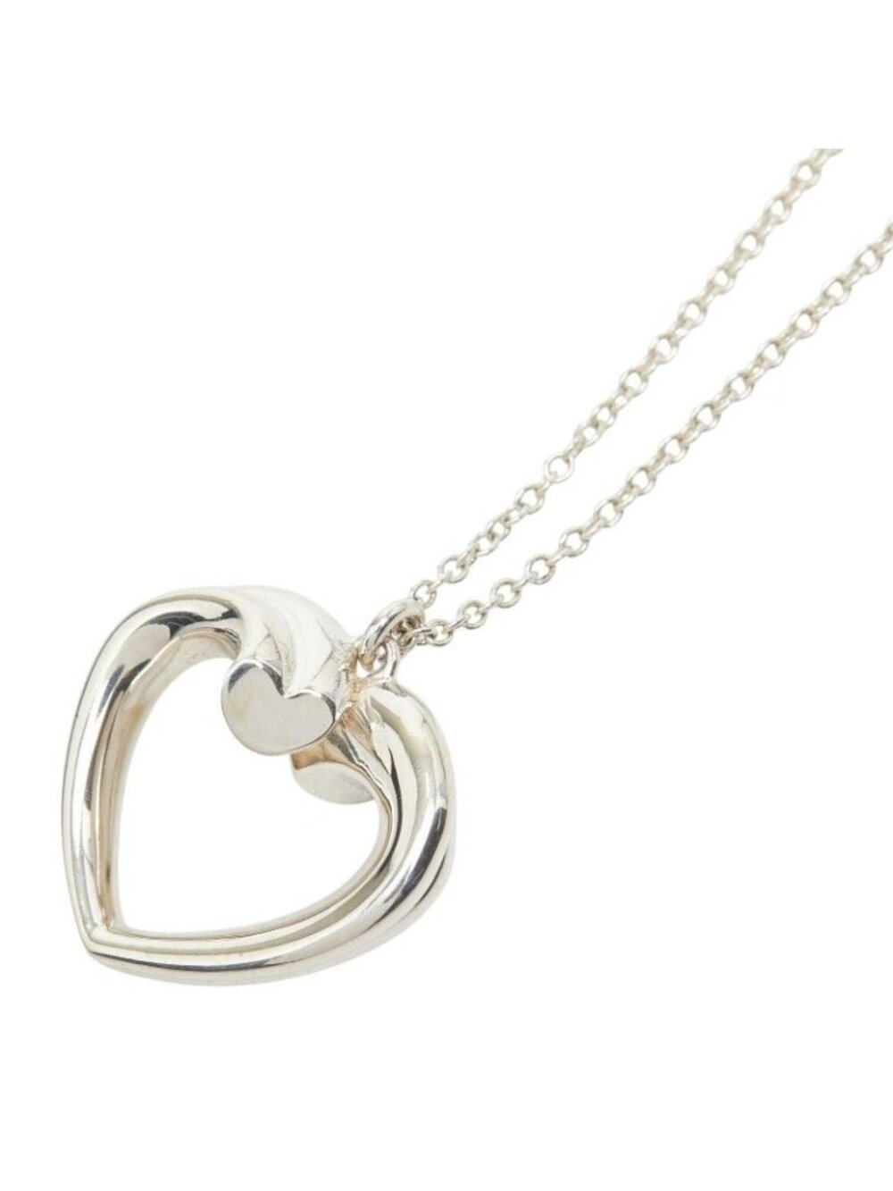 Tiffany & Co Paloma Picasso New Tenderness Heart Chain Pendant Necklace Silver